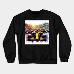 Artistic illustration of high speed racing cars in Monte Carlo Crewneck Sweatshirt